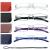 Hubeye 4 Pack frameworkless reading glasses light and convenient anti-blue light reading aid for women men with glasses holster +1.5 black/clear/blue/purple 1.5 diopters
