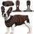 Kuoser Dogebody after op dog body after castration male bitch dog body after op bitch breathable body for dogs after op leakage protection dog anti-wound licking op body dog brown s s (1 Pack) brown striped