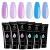Beetles Poly Extension Gel Nail Kit 6Pcs Blue Purple Builder Nail Extension Gel Pink Glitter Poly Nail Enhancement French Manicure Kit Trial Nail Art Design Easy DIY Salon Nail At Home 0.5 Ounce (Pack of 6) Blue Purple