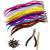 Reccisokz colored feather hair extension set art hair extensions hair strands children hair accession hair part tongs handle with 100 pearl ponytail braids clip (52pcs) 52pcSchwarz