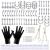 A-minusone 84PCS Body Septum Piercing Kit 14G 16G Tools for Nose Tongue Lip Ear Eyebrow Belly Button Cartilage Tragus Industrial Barbell Helix Daith Piercing Jewelry Piercing Needles Clamps 84 Piece Set