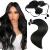 Moresoo Extensions Bondings Black 1g Pre Bonded Hair Extension Real Hair Bondings Remy Keratin U Tip Extensions Natural Black 50g 40cm 2.U-Tip #1b