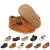 Baby Girls First Walking Shoes Mary Jane PU Leather Anti-Slip Princess Shoes Infant Baby Shoes 6-12 Months D Brown