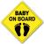 Baby on Board 10x10cm Baby on Board Magnetic Sign Magnetic Foil