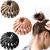 Luvadeyo 3 pieces of hair clips for women vintage bird nest hair clips big hair clips hair gripper hair accessory hair accessories for girls women monochrome pink/coffee/black