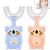 Fanshionide children and shaped toothbrush 2 pieces of silicone children's toothbrush and form 2-6 years 360 degrees toothbrush for the whole mouth manual toothbrush massage gums (2-6 years) 2 pieces (1 Pack)