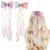 Wllhyf 2 pieces of hair loops for girls colorful band Princess pearl tasseness embroidery band girl hair clip accessories for girls children women princess wedding birthday party (purple+yellow)
