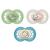 MAM SET with 3 original Day & Night Swipers with Skinsofiftm Ultraichaic silicone pacifier for babies from 6 months blue (product design can vary)