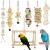 Yorgewd 7 Pack Bird Toys Natural Wood Small Bird Cage Toys Small Parrot Swing Chewing Toys for Budgies Small Parakeets Conures Love Birds Cockatiel Finches