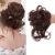 Hair part hair tie updos messy bun hair part curly wavy big hair bun scrunchy extensions artificial -lead updo hair parts ( #2H33 natural black mix dark brown) #2H33 (natural black mix dark brown)