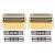 Replacement shear compatible with Babyliss foil razor FXFS2G / FXFS2 razor electric shaver shaving head shear film compatible with Babyliss Pro foil razor gold 2 sets