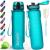 Aoprel drinking bottle 1l Sport drinking bottle of carbon dioxide Suitable water bottle leak -proof bicycle drinking bottles bpa free sports bottle with capacity scale for the outdoor school camping See Blauer