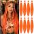 Leeven 8 Packs Orange Pre Stretched Braiding Hair 26 Inch Yaki Braiding Hair Extensions for Box Braids Yaki Texture EZ Braids Pre-stretched Hair Extension for Braiding /26 Inch ORANGE# 26 Inch (Pack of 8) ORANGE