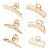 6 pieces of clips hair clips for women girl metal golden slipproof big hair claw clip slipproof hair clips with strong hold crescent crowds for thick thin hair