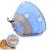Supet Cat Collar Adjustable Cat Collar Recovery Collar Soft Collar Cone After Surgery and Injuries for Puppies Small Dogs and Cats (Blue S) S (neck circumference: 14-24 cm) Blue