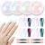 Artdone Chrome Nail Powder Metallic Mirror Effect Pigment Chrome Iridescent Aurora Nail Glitter Mermaid Pearl Glitter Dust Kit for Gel Polish Nail Art Decoration, Resin Craft 4pcs white chrome powder