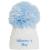 Soho Fashions Luxury British Made Baby Boy Mummys Boy Daddys Boy Cute Decorative Frilly Knitted Pom Pom Newborn Baby Hats S Mummys Boy (White Blue)