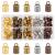 PH PandaHall 100pcs Cord Ends Leather Tassel Cap 5 Color Barrel Alloy Leather Cord Ends Cord Link Buckle Glue-in End Cap for Kumihimo Barrel and Jewelry Making (16x9mm  Hole: 3mm)