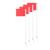 Champion Sports Spring Loaded Steel Base Soccer Corner Flags Red, One Size