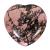Morella gemstone heart lucky charm stone heart to take away 3 cm in velvet bag Rhodonite