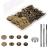 24 Sets Heavy Duty Leather Snap Fasteners Kit  BetterJonny 17mm Metal Snap Buttons Press Studs Leather Rivets Snaps with 4 Setter Tools for Clothes Bracelet Jackets Jeans (Antique Brass)