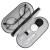 MoKo Double Eyeglass Case with Mirror Tweezers Remover, 2 in 1 Double Sided Portable Contact Lens Box Holder Container Pouch Black