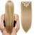 26" Long Straight Clip in Hair Extensions Full Head 8Pcs 18Clips Ombre Colorful Synthetic Hair Clip in Hairpiece Ash Blonde Ash Blonde 26 inch