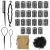 Decareta 24 pieces Bartperle Wikinger Rune Bart pearls 10*13mm Nordic hair beads Barturken Barturlichten Runes beads with clip and 400 black rubber bands with bags for bracelet DIY trailer