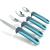 Medipaq Easy Grip Cutlery - Great for The Elderly, Disabled Or Those Suffering with Tremors and Trembling Hands. Easy Pick up. (1x Set) Blue/Grey Easy Pick-up (1x Set) Blue/Grey