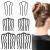Apricitie 6 Pieces Hair Comb 3 Sizes Metal Hair Combs Hair Accessories Comb for Women Girls