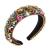 Rhinestone Padded Headband Baroque Crystal Embellished Hairbands Colorful Beaded Headbands Fashion Bejewelled HairHoop Accessory for Women Girls