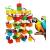 Mqupin chewable bird parrot toys natural colored wooden block tearaway bird toys cage hanging foraging parrot toys suitable for climbing budgies papage toys s-10inches
