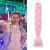 Gairyan jumbo braids extensions lichen art hair for single -braid hair 1 piece 100g braiding hair extensions 60cm ombre synthetic braids afro hair for box crochet braids (pink) 60 cm (1 piece) pink