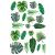 Tropical leaves mix Monstera Leaf Palm Hawaiian Party Edible Rice Wafer Paper Cupcake Toppers Cake Decorations mixed