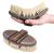 Animalon careflex root brush-natural hair horse brush-root cardboard with hard natural bristles-flexible ergonomically & high-quality-card tsche with Velcro fastener brown