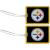 Siskiyou NFL Pittsburgh Steelers Vinyl Luggage Tag, 2pk, Black, One Size