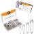 250 Pack Safety Pins by Luxurecourt 4 Assorted Sizes of Durable Silver Small and Large Safety Pins Bulk Rust-Resistant Nickel Plated Steel Sharp Edge Safety Pins for Clothes Sewing Arts & Craft