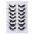 Mebver Fake Lashes False Eyelashes Cat Eye Lashes Faux Mink Lashes Natural Look 8D Fluffy Wispy Lashes That Look Like Extensions Pesta as Postizas D Curl Lash Strips 7 Pairs Pack