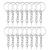 HAUTOCO 100Pcs Keychain Rings with Chain  Open Jump Rings and Screw Eye Pins for Crafts Charm Jewelry Making(1 Inch/25mm) Style-01