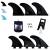 Ho Stevie! Fiberglass Reinforced Polymer Surfboard Fins - Thruster (3 Fins) Twin Tab or Single Tab Sizes, with Fin Bag, Screws, Wax Comb and Fin Key Black Twin Tab