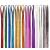 14 Colors 4200 Strands Hair Tinsel Extensions Shiny Colorful Straight Hair Extensions for Women Girls Party Cosplay Rainbow Synthetic Hair Extensions (36.6 Inches)