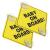 cobee Baby on Board Car Warning Signs 2 Pcs 5"x5" Safety Car Sign with Double Suction Cups Baby in Car Sticker for Car Window Cling Reusable Durable Baby on Board Sticker Decal(Style-A)