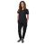 Women's Jogger Scrub Set Medical Nursing GT 4FLEX Top and Pant Solid Colors and Prints Medium Black