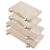 YINETTECH 4x Hamster Chinchilla Wood Springboards Wooden Rectangle Pet Stand Board Platform with Screw Nut Washer for Small Animal Pet Toy