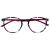 Opulize Met - Reading Glasses Blue Light Blocking Slim Round Frame Spring Hinges Improve Sleep Computer Gaming Anti-Reflective Purple Tortoiseshelll Mens Womens B60-5 +3.50 +3.5 Magnification (Pack of 1) Purple Tortoiseshell Front Cherry Red Arms
