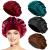 Paefiu 4 pieces of silk hood for sleeping sleeping hood silk hair hood breathable hair hood for the night soft silk bonnet sleeping hat for women and girls (black red cyan coffee)