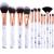 Makeup Brushes Start Makers Professional 12Pcs Marble Make Up Brushes Set with Foundation Powder Blending Eyeshadow Eyebrow Brush Set