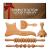 Edicare massage wood Maderotherapy kit 5 pieces or massage roller anti -cellulite board cup back legs muscular body aesthetics (set 5 pieces)