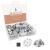 BEADNOVA 50PCS Butterfly Clutch Metal Pin Backs Pin Backings for Lapel Pins Pin Clips (Silver  50 pcs)
