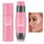 Cream Blush Stick with Brush,Waterproof Multi Cream Blush Stick Makeup,Lightweight,Long-lasting,Easy To Use,2 in 1 Multi Stick Blush for Cheeks & Lip Tint & Eyeshadow Makeup,Suitable for All Skin (#01 Milk Tea Pink)